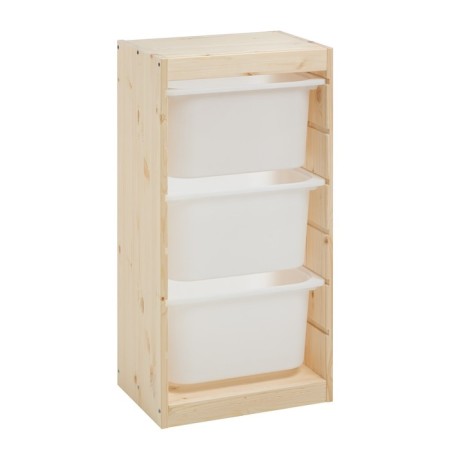 Trofast-1 rack, with containers, vertical, pine array