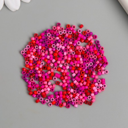 Glass beads 11/0 "cylinder. Pink-red" 10 g