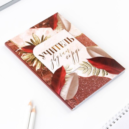 Gift set in the portfolio "Golden Teacher": A5 diary A5 80 sheets, bookmarks, pen-2