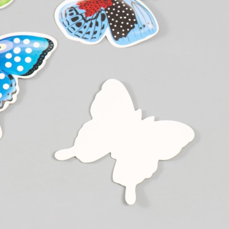 Butterflies cardboard "peas" set 12 pcs h = 4-10 cm-4