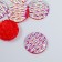 Decor for creativity Plastic "Rain" Holography Red set 6 pcs 2.5x2.5 cm