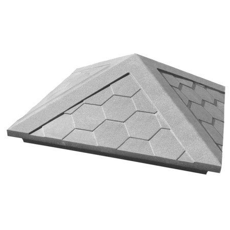 PPK cap to a column column, 2 × 2 bricks, 53.5 × 53.5 × 4.3 cm, graphite, “flexible tile”-2