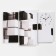Carty clock is wall-mounted, modular "abstraction", silent, 60 x 80 cm, triptych
