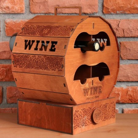 Wine mini-bar "Barrel", 27 x 29 x 22 cm.-1