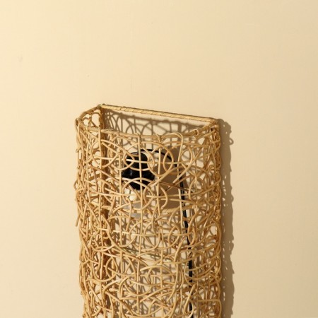 Lamp wall -mounted from the rattan "thread of Ariadne" 1x120W, E27, 24x14x40 cm-3