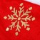 New Year's cap "shining snowflakes" 28x36 cm, red