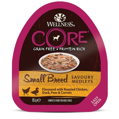 Консервы CORE SMALL BREED для собак мелких пород, курица/утка/горошек/морковь, 85 г-1