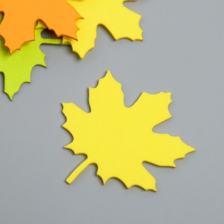 The workpiece of Foamiran "Mine Leaf" 4,5x4.5 cm, thickness. 1mm, set 10 pcs, mix-1