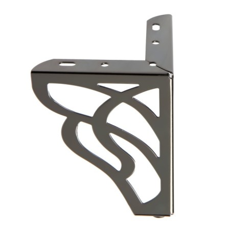 Furniture support cappio carved OP02, h = 130 mm. 10 mm, glossy black color-1