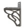 Furniture support cappio carved OP02, h = 130 mm. 10 mm, glossy black color