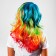 Carnival wig "Rainbow"