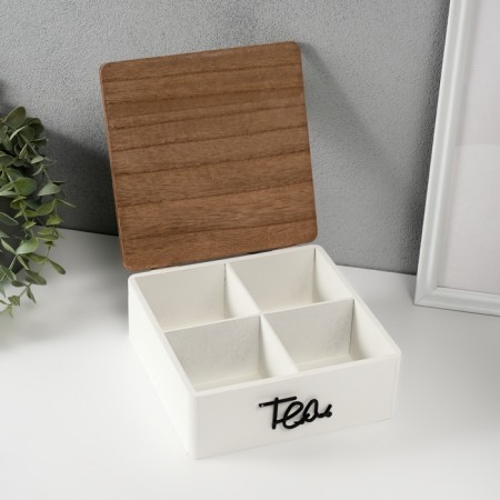 Casket tree with divisions "VAZ VAZ. Tea" 19x18x8.5 cm-1