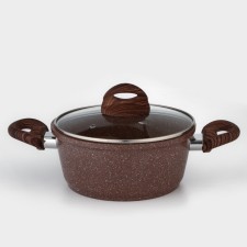 Brownie, 2 l, glass cover, glass cover, anti -stick coating, induction