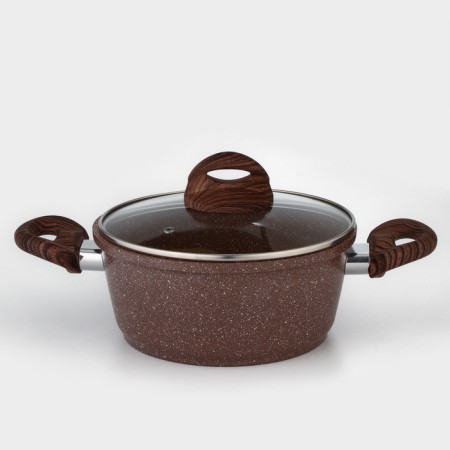 Brownie, 2 l, glass cover, glass cover, anti -stick coating, induction
