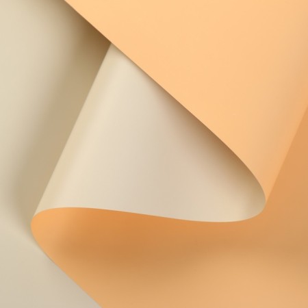 Matte film for flowers double-sided "marshmallows", peach-beige, 0.6 x 10 m