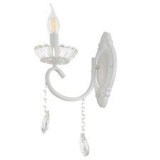 Bra NH4918/1W WT White/Crystal 1x40W E14 22x10x39cm