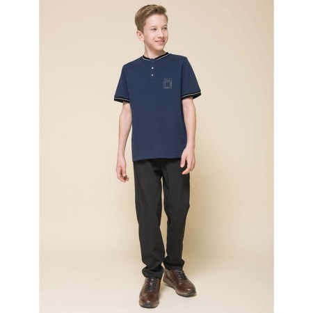 Henley T-shirt for Pelican boy, height 152 cm, dark blue color-5