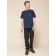 Henley T-shirt for Pelican boy, height 152 cm, dark blue color
