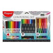 Maped Color Peps 33 objects: felt -tip pens, capillary pen, color two -way pencils, sharpener