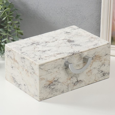 Casket wood to the leatherette "stone" 24x16x10.3 cm