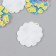 Acrylic decor "Yellow Flowers on Blue" 0.2x3.5x3.9 cm