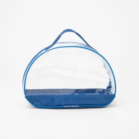 Lightning cosmetic bag, blue/transparent color-2