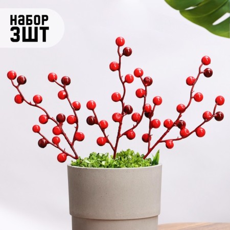 Set of plugs "Berries" 3pcs, red, 33x10x2cm