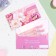 Money envelope "Happy Anniversary!" flowers, embossing, 16.5 x 8.5 cm