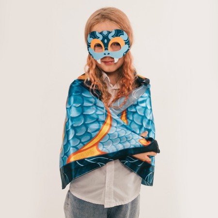 Carnival mask "Cool snake" Blue color-4