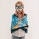Carnival mask "Cool snake" Blue color