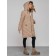Coat insulated winter female, size 50, beige color