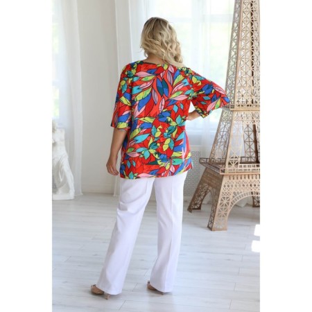 Female blouse, size 48, red color-8