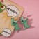 Polymer clay earrings "dinosaur", green color