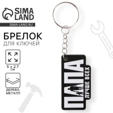 A wooden key keychain 