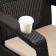 Roatan chair, with cup holders, 73x70x79 cm, mokko color, with beige pillow