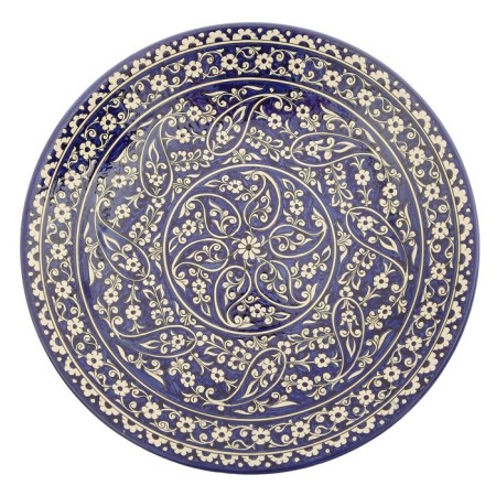 Lryagan Round Rishtan Ceramics, 41cm, Kara Kalam, Mix-3