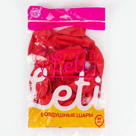 Latex ball 12 ", pastel, set 25 pcs., Red color-3