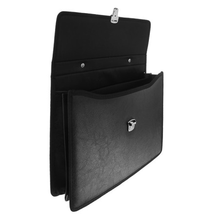 Business portfolio 340 x 260 x 80 mm, 2 compartments, artificial leather "Pryzits" black 4s11-2