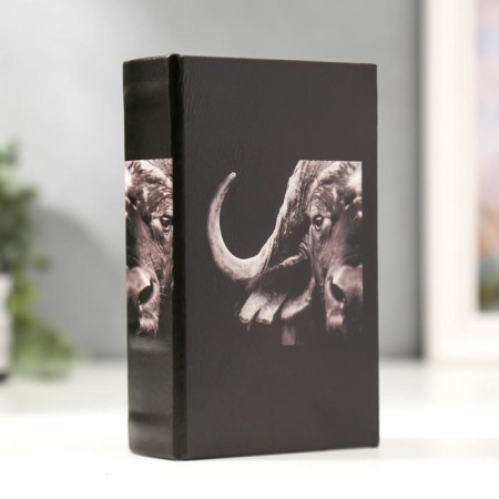 Safe-book wood to the leatherette "buffalo" 17x11x5 cm