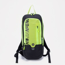 Tourist backpack with extension, 7 l, outer pocket, black/green color