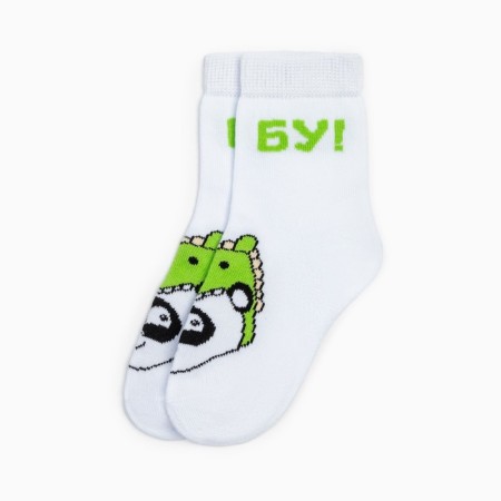 Children's socks KAFTAN "BU", size 18-20 cm, white color-3