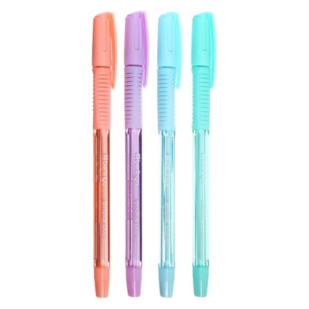 Ballpoint handle Berlingo "Aviator Pastel" Blue, 0.7mm, flu, Mix case-4