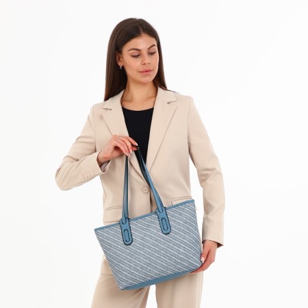 Women's bag with lightning, average size, blue color-1