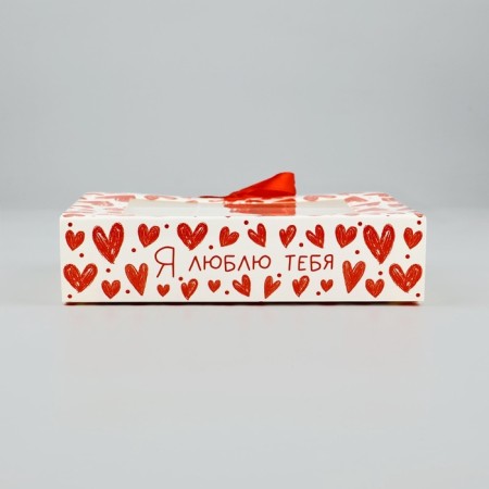 Box for 9 sweets with cells “I love you” 14.5 x 13.5 x 3.5 cm-1