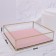Organizer for storage "Pink RipPles", glass, 1 section, 20 × 20 × 5 cm, transparent/copper/pink color
