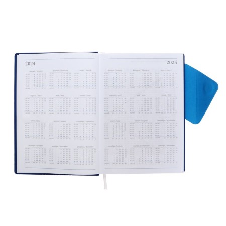 Leduced Diary, 205x150 mm 168 sheets, leatherette, block 70 g/m2, lies, magnetic refuge, blue-5