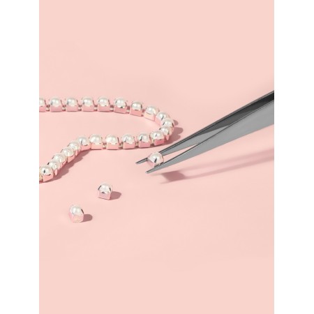 A set of tweezers for needlework, 11.7/12.3/11.2/11.9, silver color-2