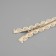 Metal zipper, No. 3, non -proceeding, automatic lock, 60 cm, beige color/nickel