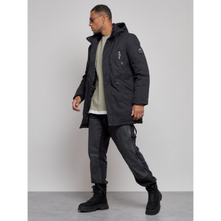Extensive male winter park, size 48, black color-1