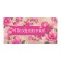 Envenue for money "Congratulations!" Craft background, pink flowers, 8 x 17 cm